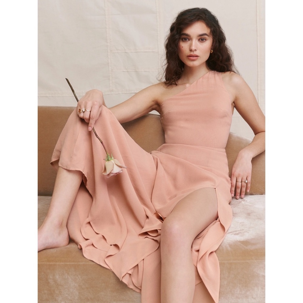 Reformation Evelyn Dress - Blush (Size 0) - NEW WITH TAGS / NEVER WORN